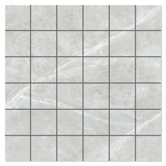 Marmor Mosaik Klinker <strong>Sintracino</strong>  Ljusgrå Polerad 30x30 (5x5) cm